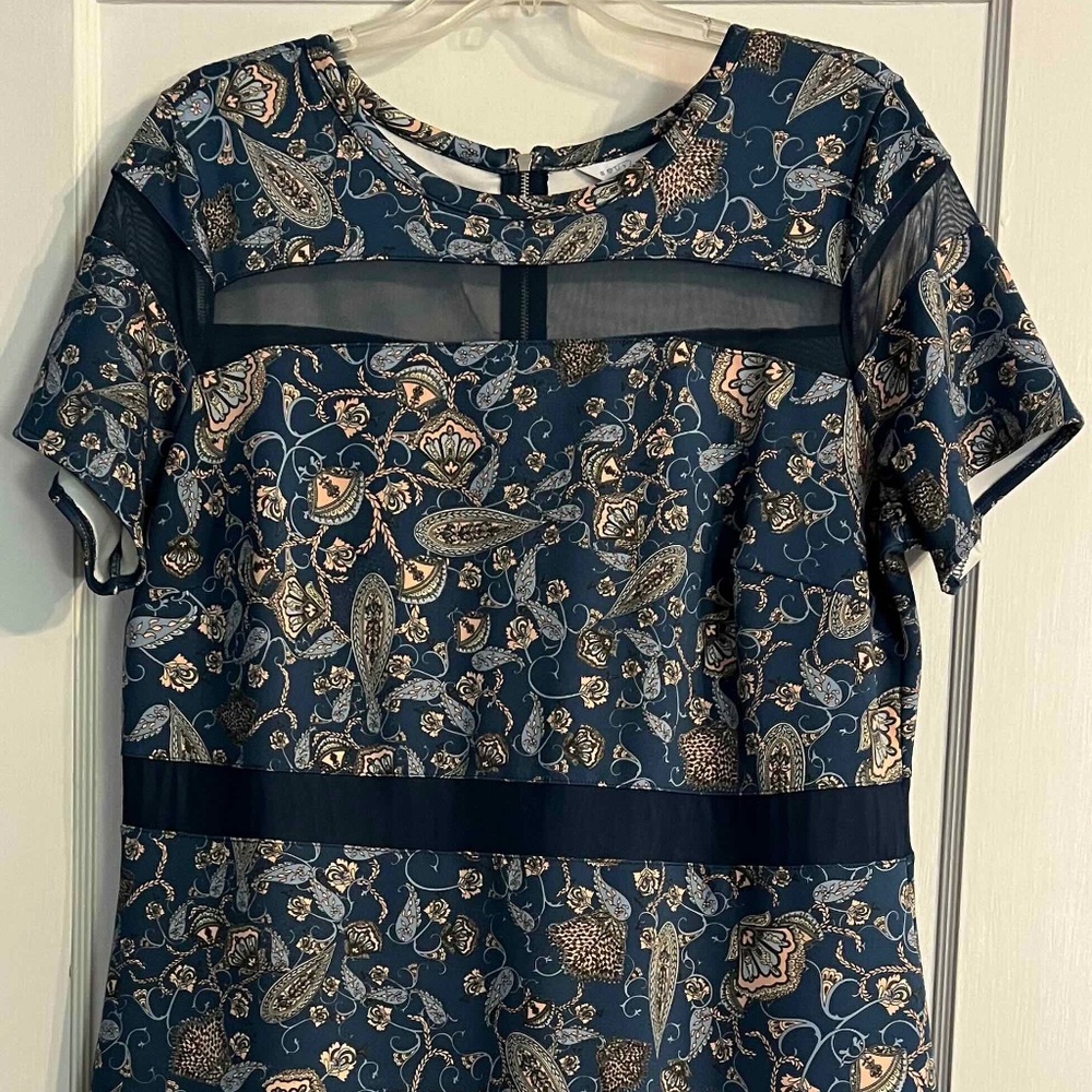 Boutique 1X short-sleeved paisley midi dress